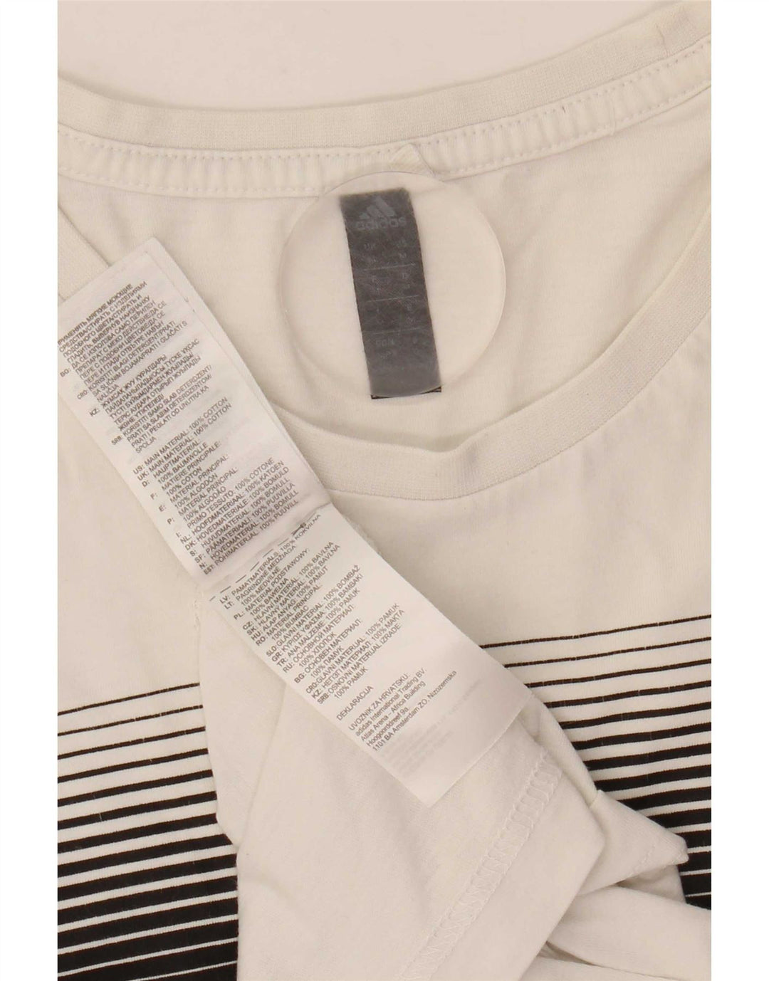 Tricou grafic pentru bărbați Adidas Top Medium White Bumbac