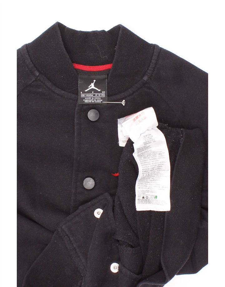 Jachetă de top pentru trening Jordan Boys Graphic 8-9 ani, bumbac negru mic