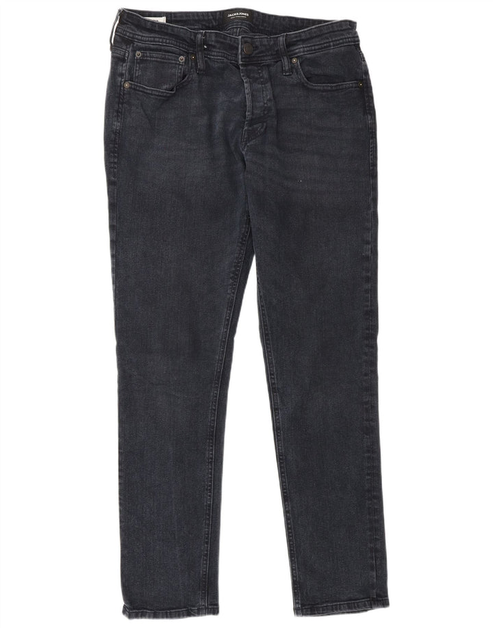 JACK & JONES Blugi slim pentru bărbați W34 L32 Bumbac bleumarin