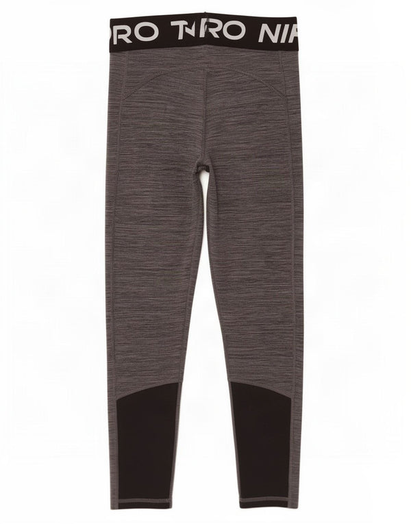 Leggings Nike Graphic Capri pentru femei UK 8 Mici, gri, poliester color bloc