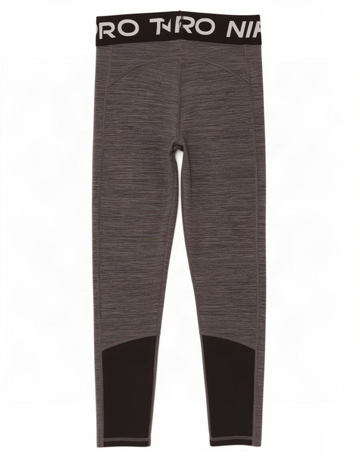 Leggings Nike Graphic Capri pentru femei UK 8 Mici, gri, poliester color bloc