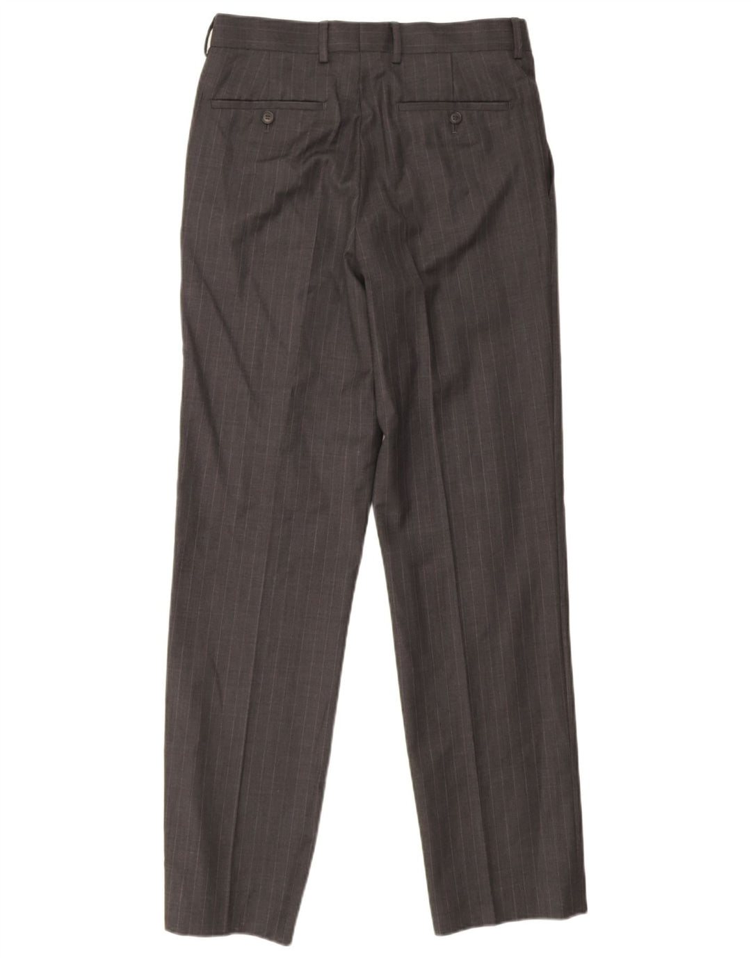 Pantaloni de costum drept bărbați French Connection L30 L33 Lână cu dungi gri