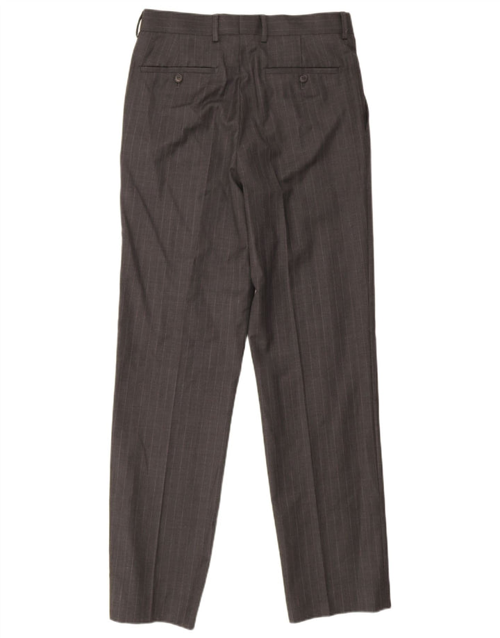 Pantaloni de costum drept bărbați French Connection L30 L33 Lână cu dungi gri