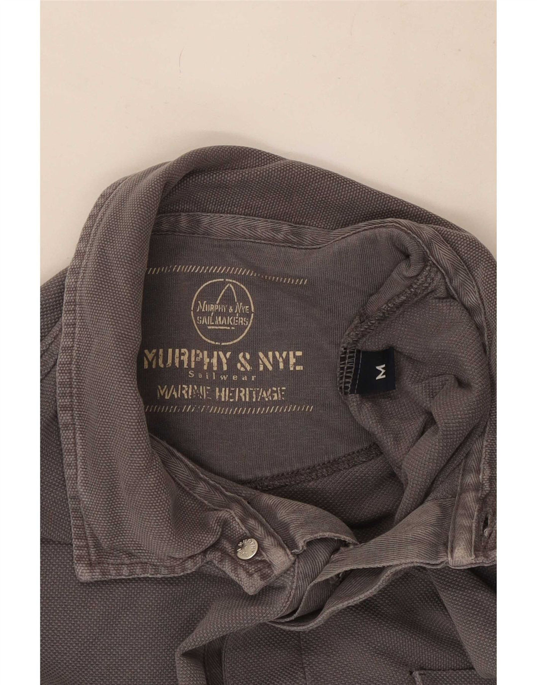 Cămașă polo cu mânecă lungă pentru bărbați Murphy & Nye Sailmakers, gri mediu