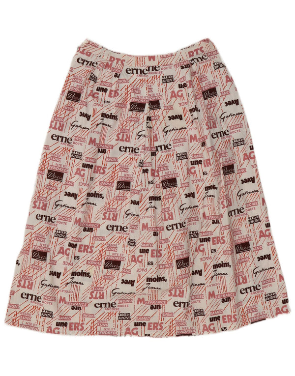 Fusta în formă de A cu talie înaltă pentru femei vintage W28 Medium Multicolor