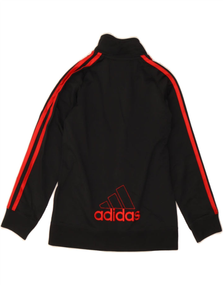 ADIDAS Boys Graphic Tracksuit Top Jacket 6-7 Years Black Polyester Vintage Adidas and Second-Hand Adidas from Messina Hembry 