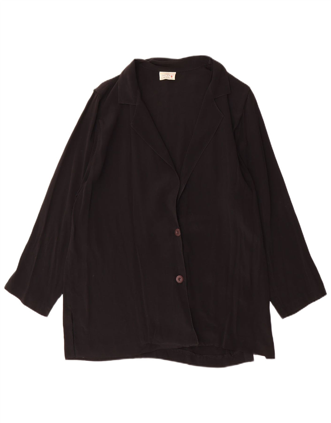 Donna Enrica Jachetă Blazer cu 2 nasturi pentru femei UK 16 Large Black