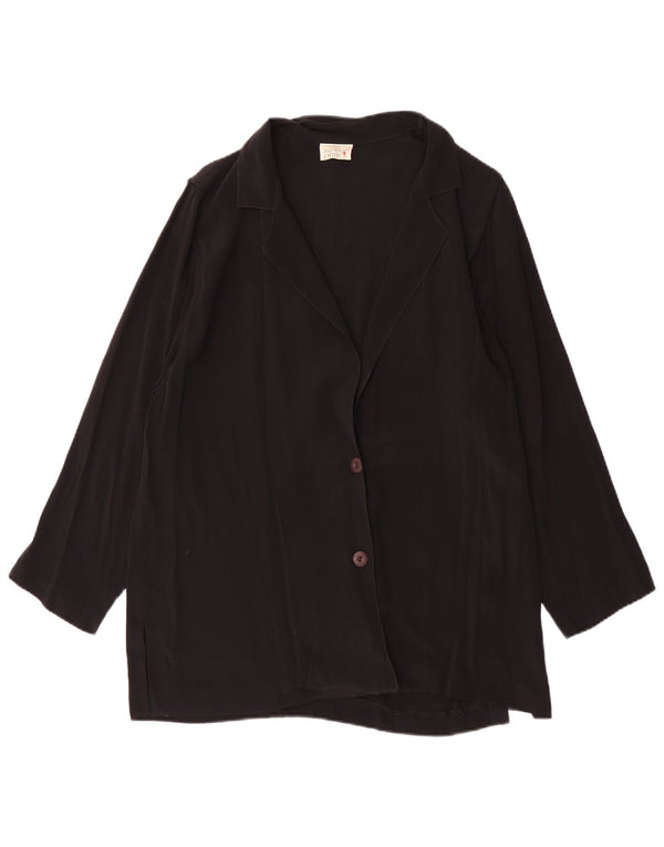Donna Enrica Jachetă Blazer cu 2 nasturi pentru femei UK 16 Large Black