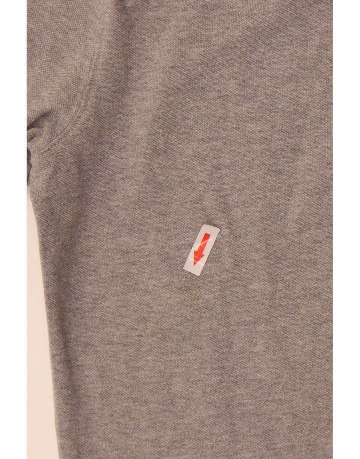 Tricou polo Massimo Dutti pentru bărbați, bumbac gri mare