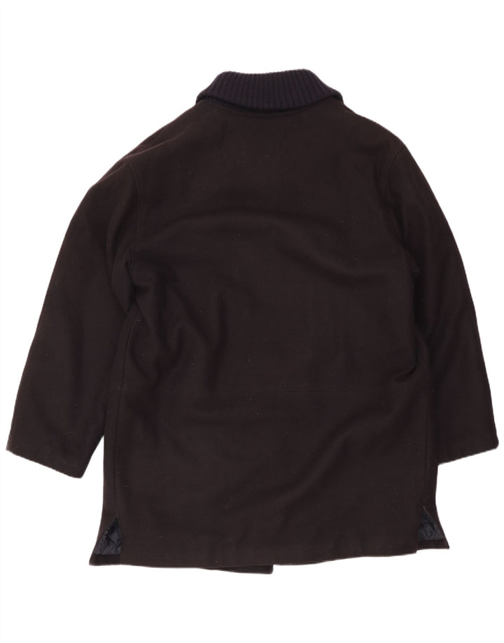 Pardesiu vintage pentru bărbați UK 42 XL, viscoză neagră