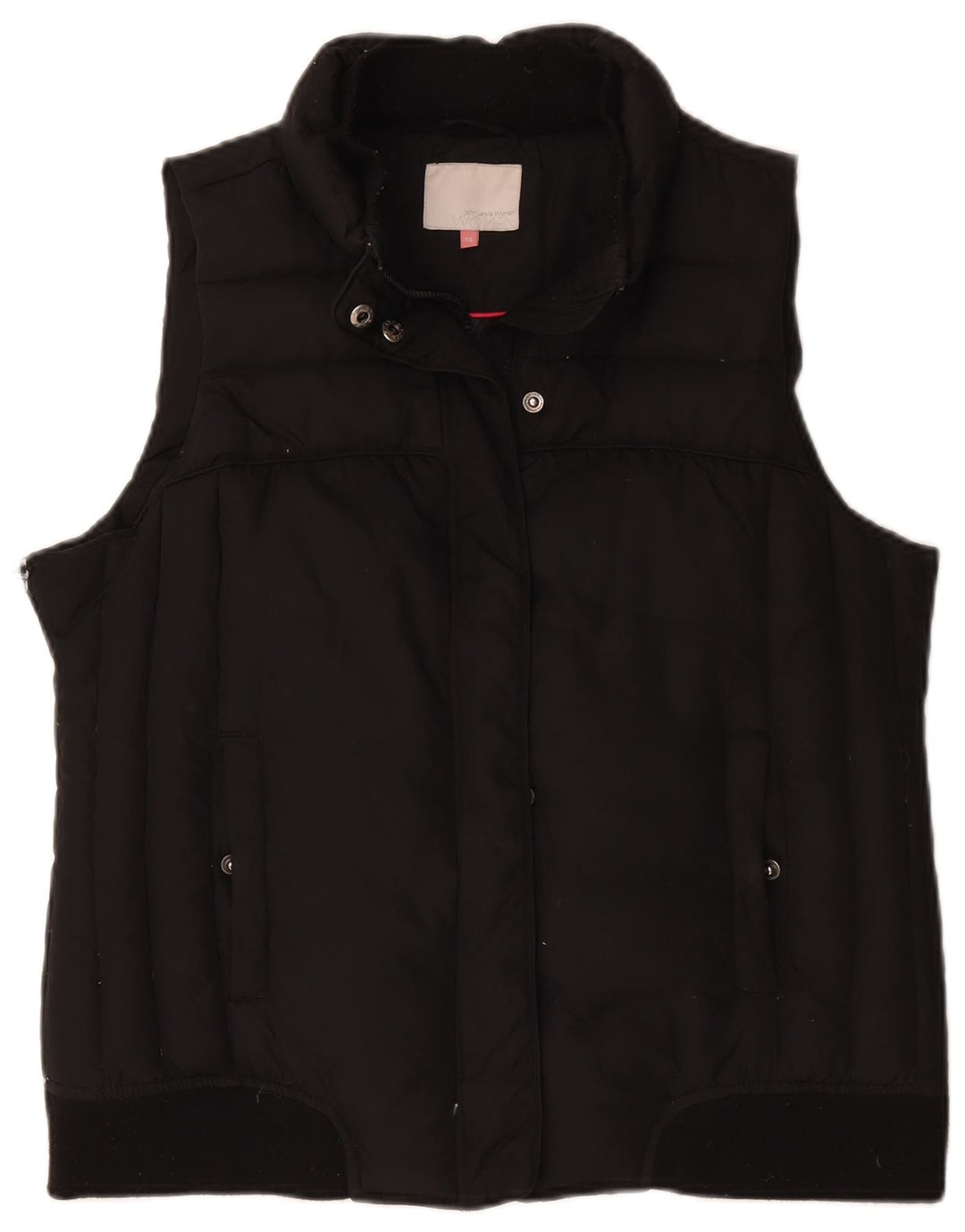 Gilet căptușit pentru femei John Lewis UK 16, mare, negru, poliester
