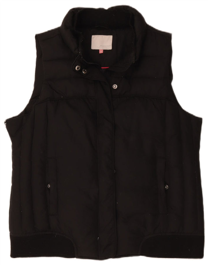 Gilet căptușit pentru femei John Lewis UK 16, mare, negru, poliester