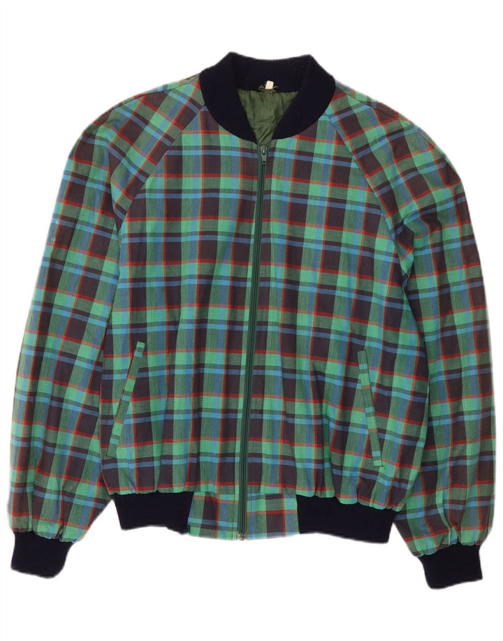 Bomber VINTAGE pentru femei IT 50 XL, bumbac verde check