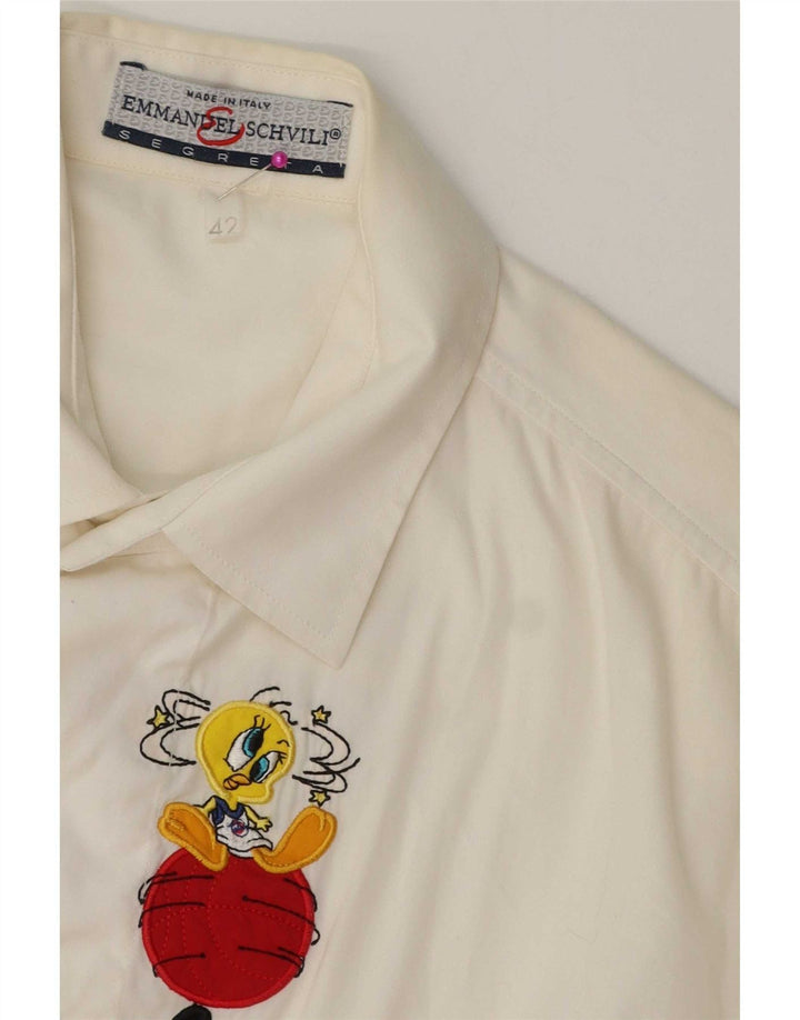 Cămașă cu grafică Warner Bros pentru femei Emmanuel Schvili IT 42 Medium White Floral