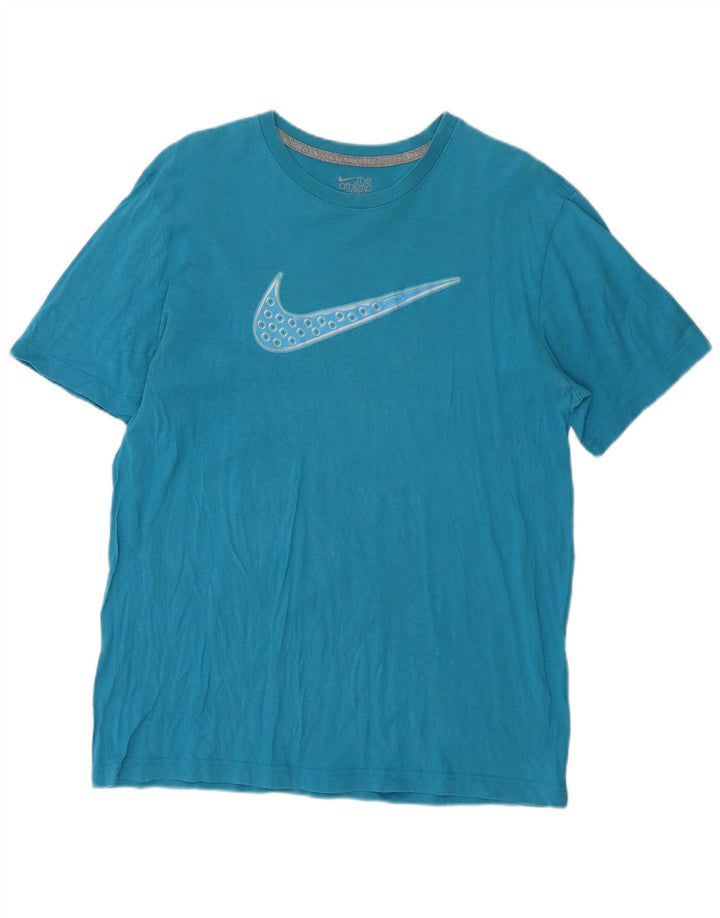 Tricou grafic NIKE pentru bărbați, cu croială regulată, mare, albastru