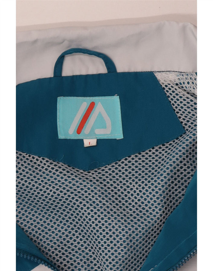 Jachetă de trening pentru bărbați vintage, mare, albastru, bloc de culoare