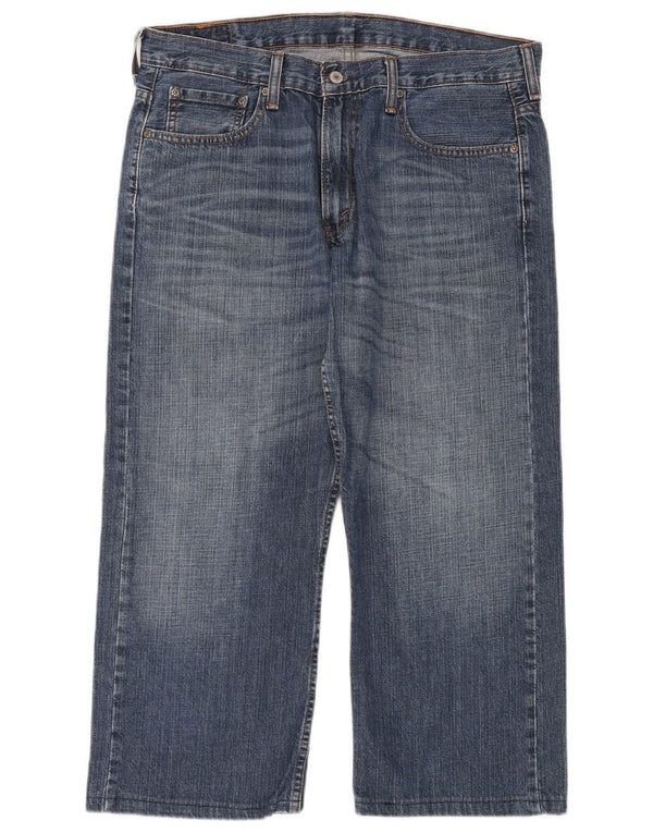Blugi drepti pentru bărbați Levi's 569 Crop Loose Fit W34 L24 Bumbac albastru