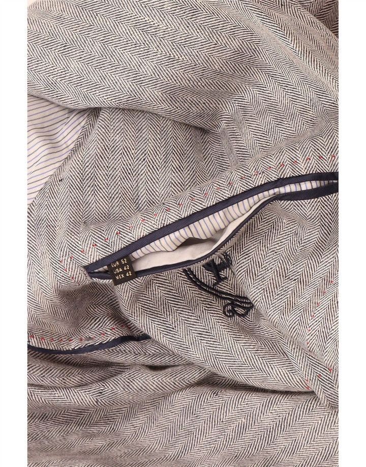 Blazer Massimo Dutti pentru bărbați, cu 2 nasturi, EU 52, mare, gri Herringbone