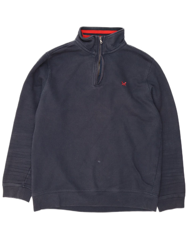 Crew Clothing Hanorac cu fermoar pentru bărbați Pulover XL Bumbac bleumarin