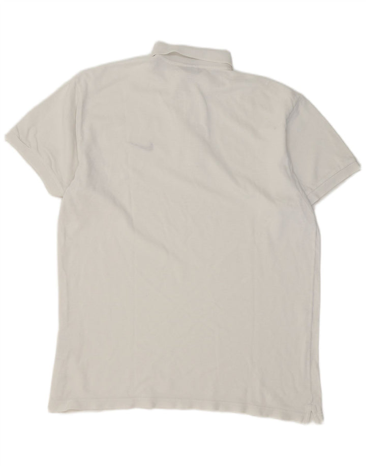 Tricou polo Nike pentru bărbați, bumbac alb mediu