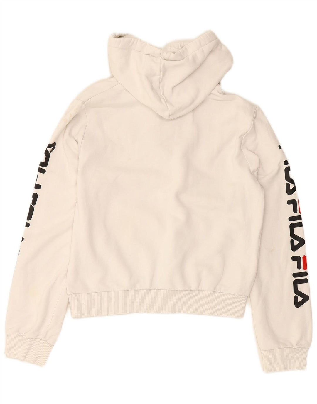 Pulover FILA pentru femei Crop Graphic Pulover UK 10 Bumbac alb mic