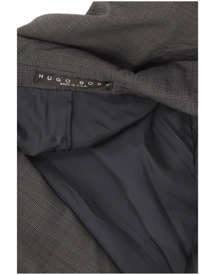 Sacou Hugo Boss pentru bărbați cu 2 nasturi, UK 42 XL, lână virgină gri