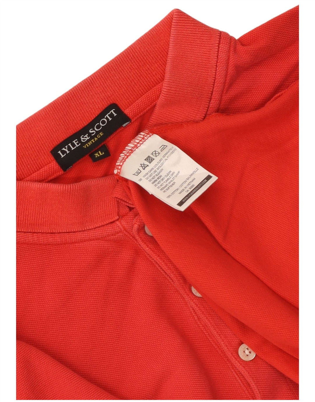 Tricou polo pentru bărbați Lyle & Scott, bumbac roșu XL
