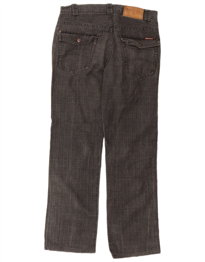 Pantaloni chino drepți pentru bărbați Marlboro Classics W33 L31 Gri Herringbone