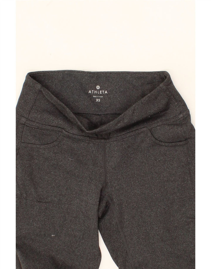 ATHLETA Womens Tracksuit Trousers UK 6 XS Grey Nylon Vintage Athleta and Second-Hand Athleta from Messina Hembry 