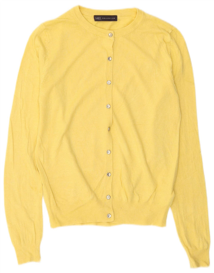 Pulover cardigan pentru femei Marks & Spencer UK 8 Small Yellow Viscose