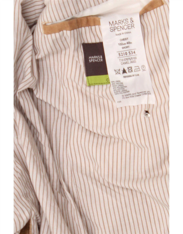 Jachetă pentru bărbați Marks & Spencer cu 2 nasturi, UK 40, in bej mediu