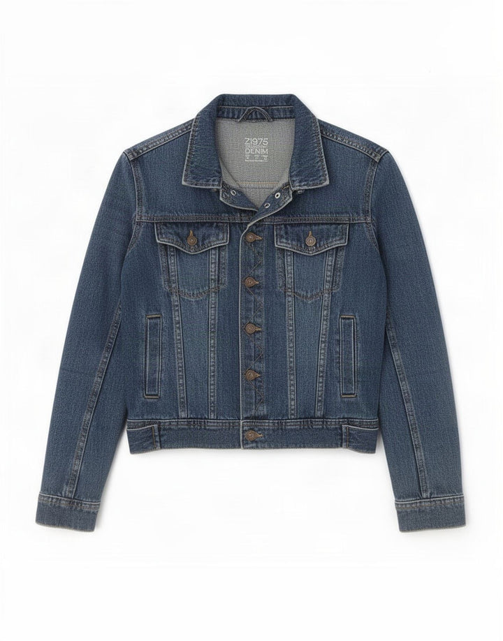 Jachetă de blugi pentru femei Zara UK 10 Small Blue Bumbac