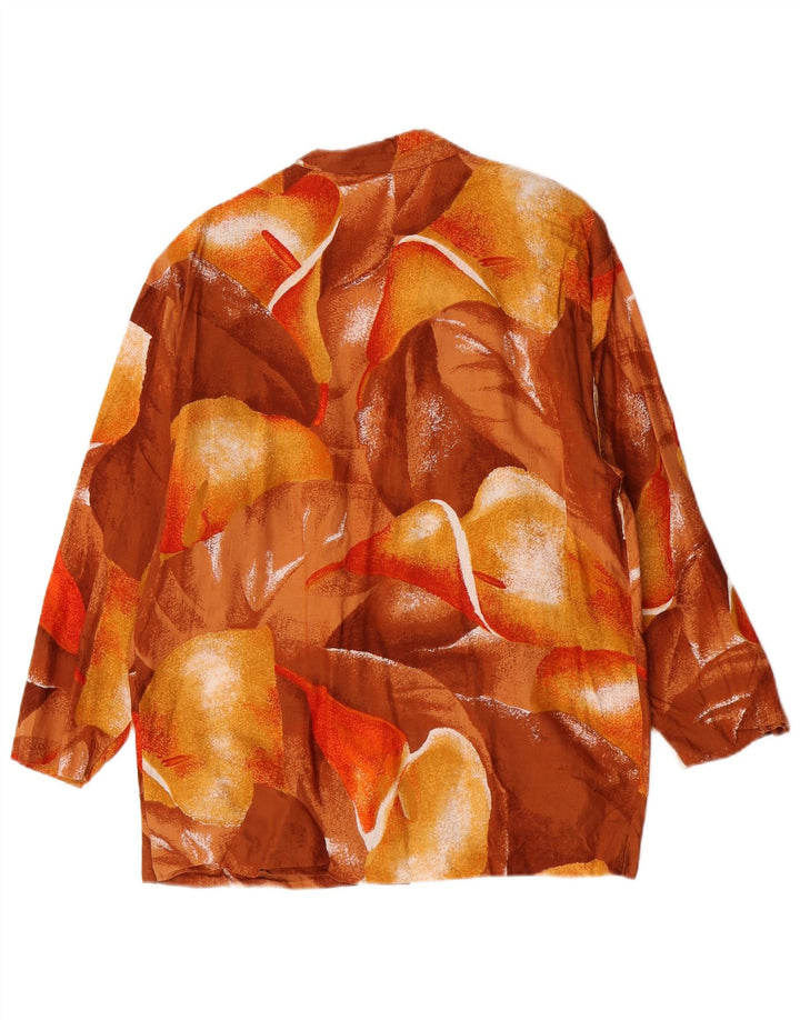 Jachetă Blazer Femei Rene 1 Buton IT 44 Maro Mediu Floral