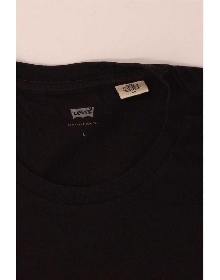 Tricou grafic pentru bărbați Levi's Top mare din bumbac negru