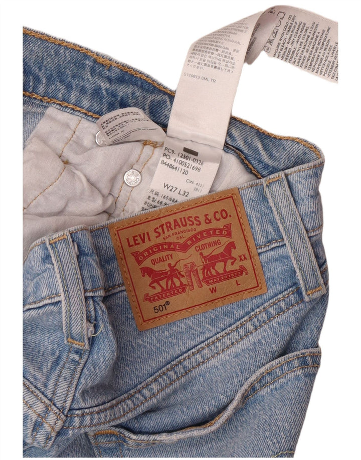 Blugi drepti pentru femei LEVI'S 501 W27 L32 Bumbac albastru