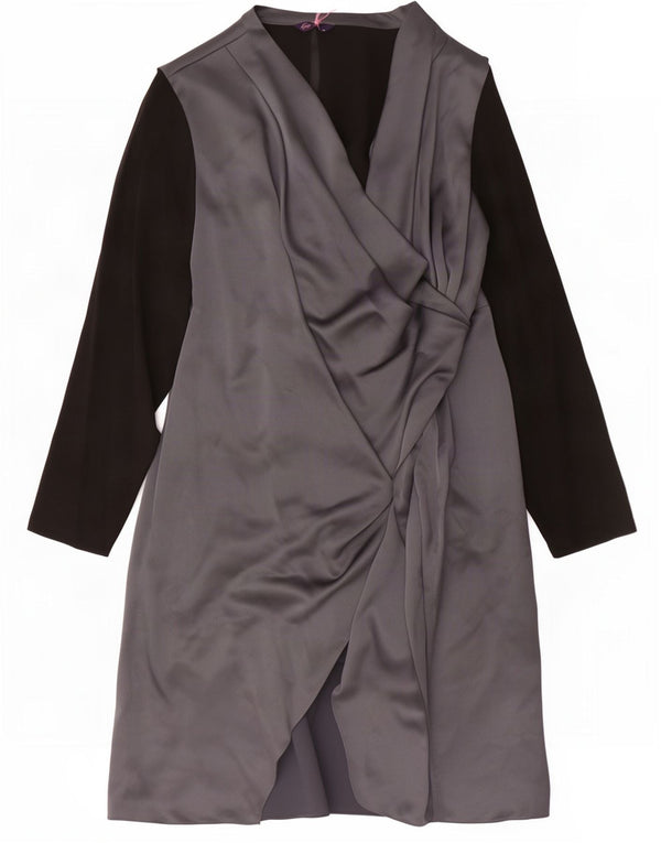 Rochie A-Line pentru femei Marks & Spencer UK 24 4XL Argintiu Colorblock