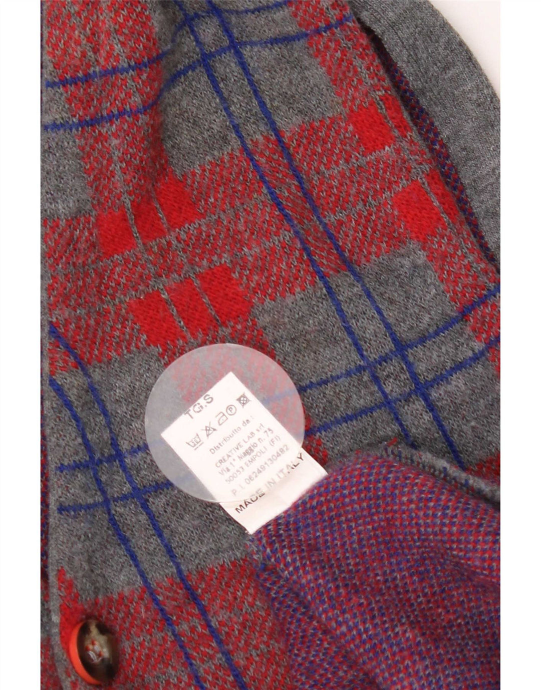 Cardigan Vintage fără mâneci pentru bărbați, lână cu carouri mici, gri