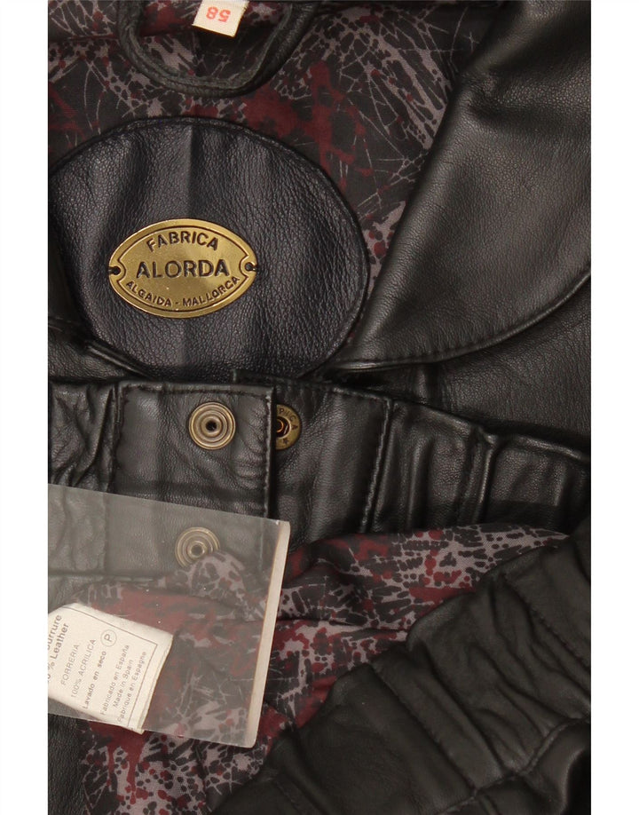 Gilet din piele vintage pentru bărbați IT 58 3XL din piele neagră