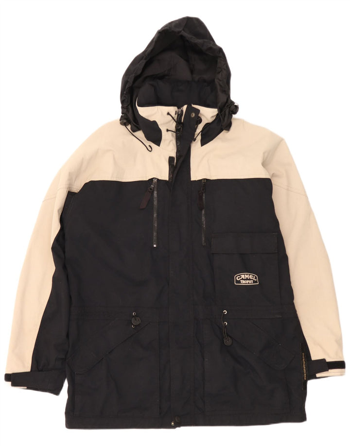 Jachetă de vânt cu glugă pentru bărbați Camel Active UK 38 Medium Black Colorblock