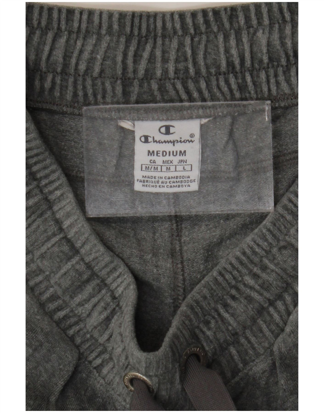 Pantaloni de trening din velur grafic Champion pentru femei UK 12 Gri mediu
