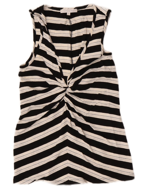 Bluză fără mâneci pentru femei Patrizia Pepe UK 0 2XS Viscoză cu dungi negre