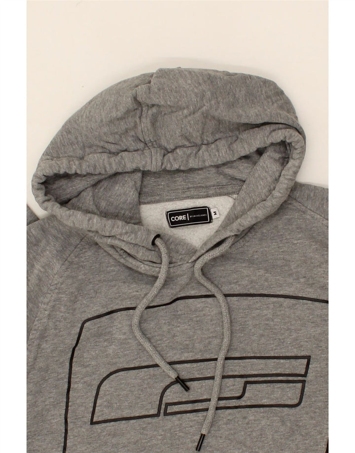JACK & JONES Mens Graphic Hoodie Jumper Medium Grey Cotton Vintage Jack & Jones and Second-Hand Jack & Jones from Messina Hembry 