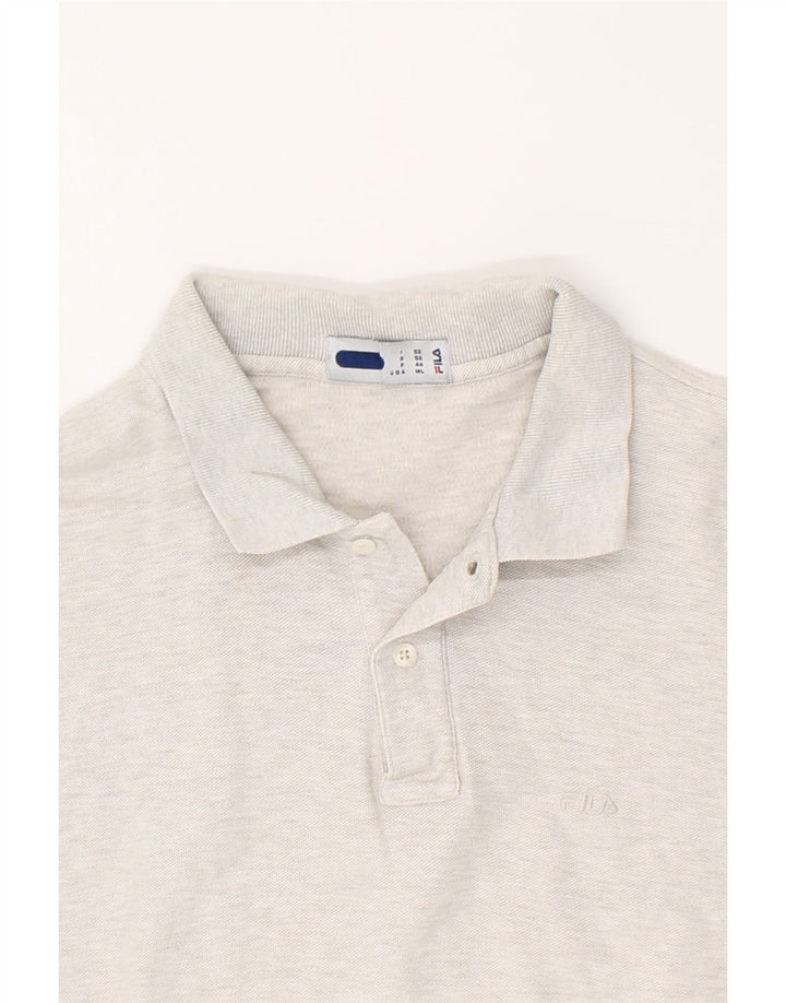 FILA Mens Polo Shirt Medium Grey Cotton Vintage Fila and Second-Hand Fila from Messina Hembry 