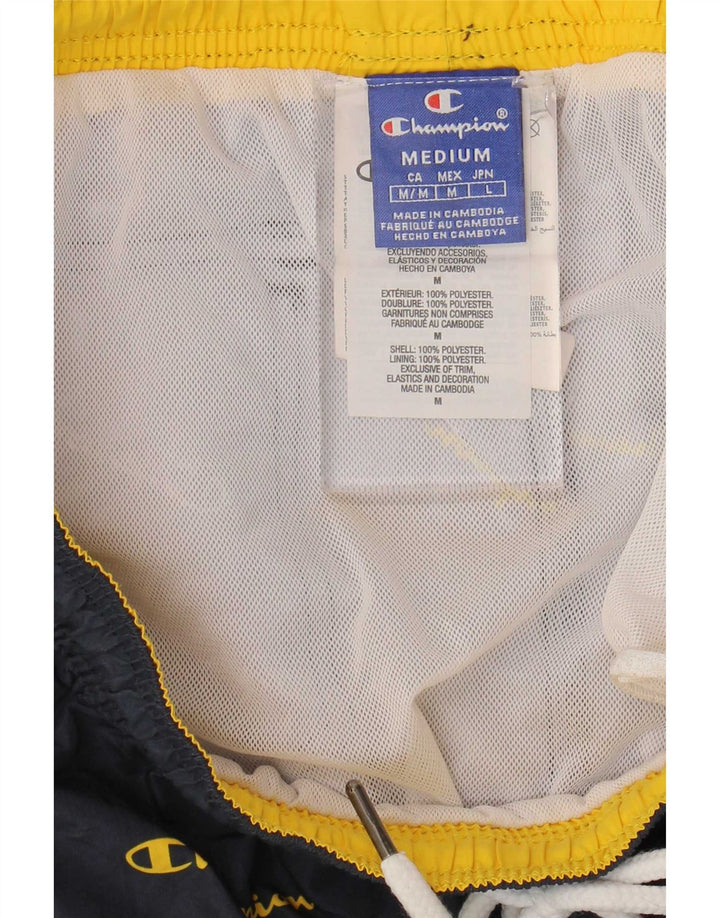 Pantaloni scurți de înot cu grafică Champion pentru bărbați, poliester mediu albastru