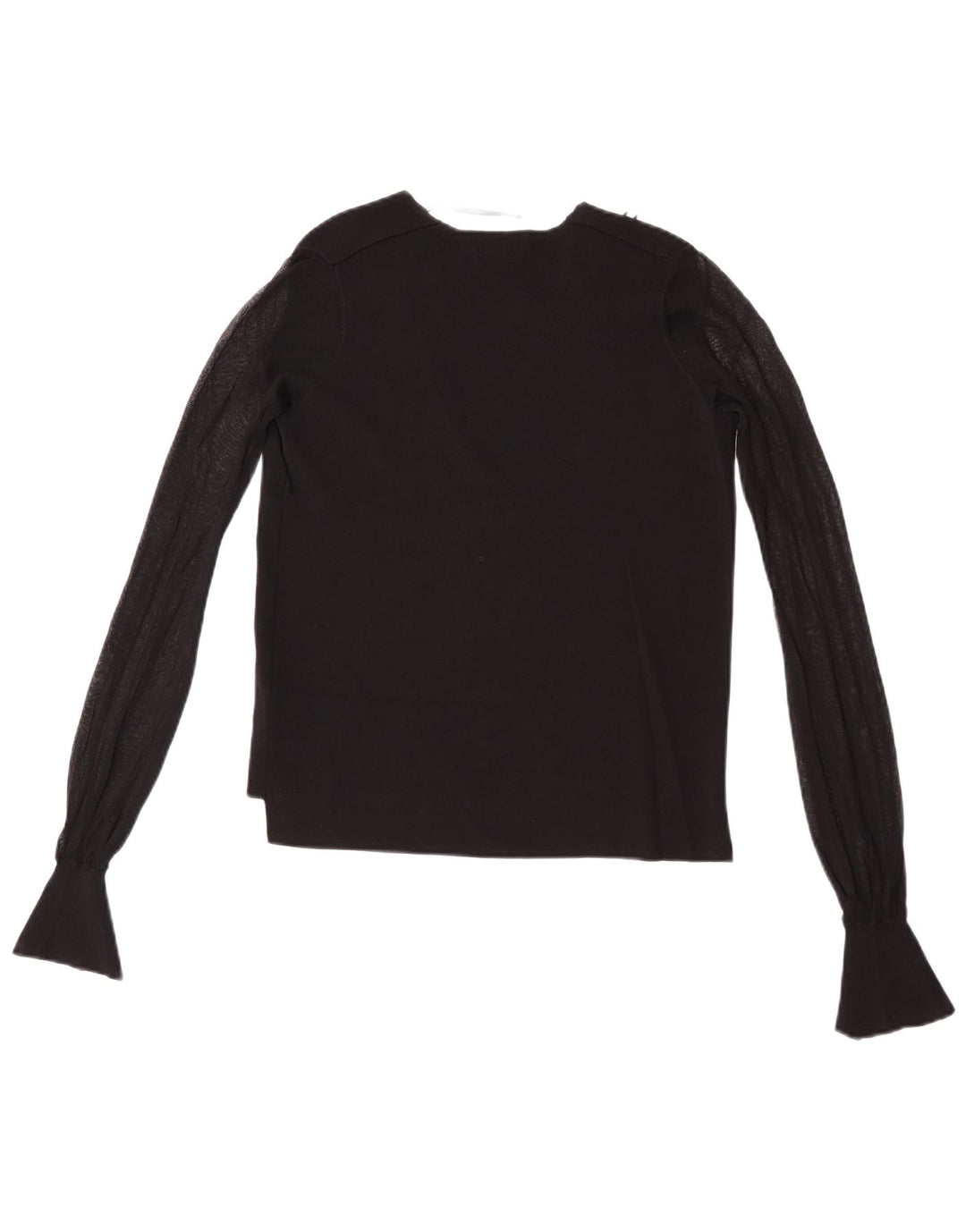 Top femeie Zara cu mânecă lungă UK 10 mic, negru, viscoză