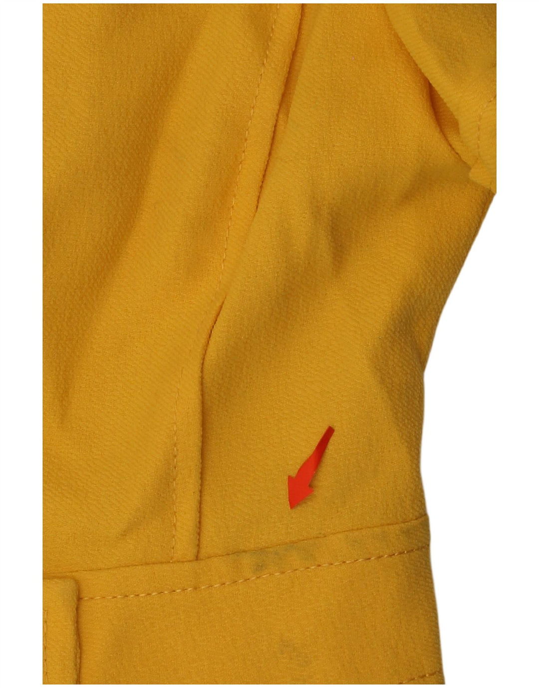 Jachetă pentru femei VINTAGE cu mânecă scurtă, cu 4 nasturi, galben mediu, UK 14