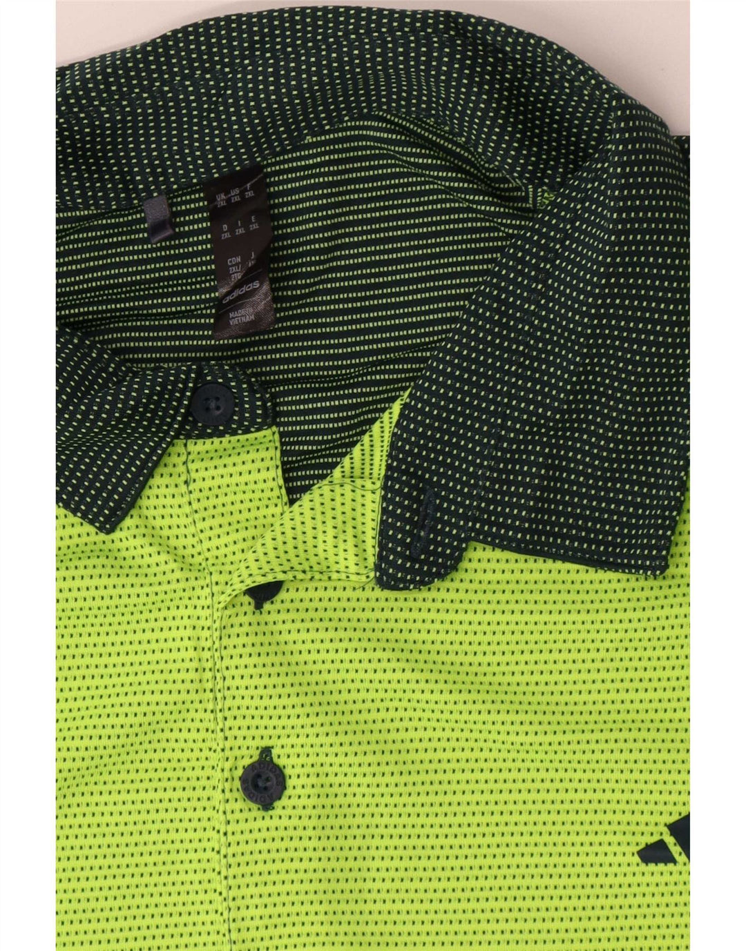 Tricou polo Adidas pentru bărbați 2XL, verde, poliester color bloc