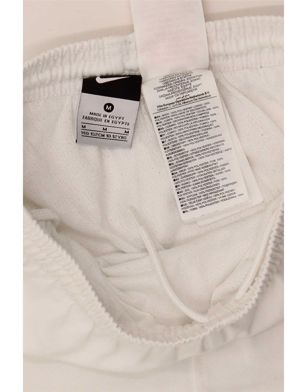 Pantaloni scurți sport Nike pentru băieți 10-11 ani Poliester alb mediu