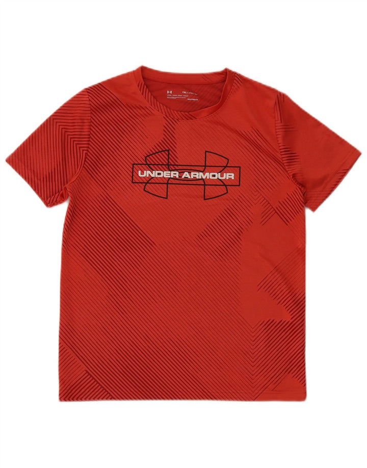 UNDER ARMOUR Băieți Heat Gear Tricou Grafic Top 13-14 Ani Red Dunge