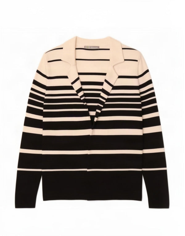 Pulover cardigan deschis pentru femei Marks & Spencer UK 10 mic cu dungi negre